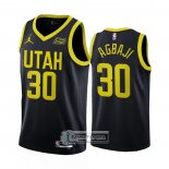 Camiseta Utah Jazz Ochai Agbaji NO 30 Statement 2022-23 Negro