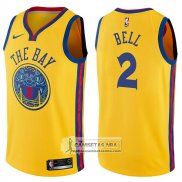 Camiseta Warriors Jordan Bell Chinese Heritage Ciudad 2017-18 Or