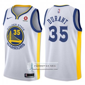 Camiseta Warriors Kevin Durant 2017-18 Blanco
