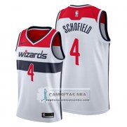 Camiseta Washington Wizards Admiral Schofield Association 2019-20 Blanco