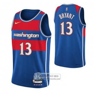 Camiseta Washington Wizards Thomas Bryant NO 13 Ciudad 2021-22 Azul