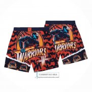 Pantalone Golden State Warriors Mitchell & Ness Naranja Azul