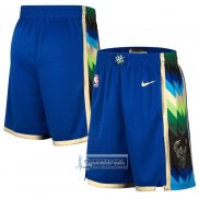 Pantalone Milwaukee Bucks Ciudad 2022-23 Azul