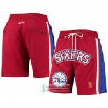 Pantalone Philadelphia 76ers Mitchell & Ness 1996-97 Rojo