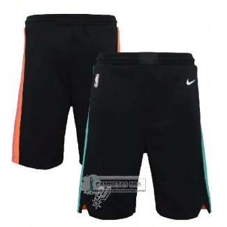 Pantalone San Antonio Spurs Ciudad 2020-21 Negro