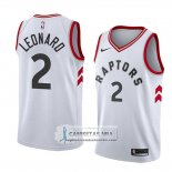 Camiseta Raptors Leonard 2017-18 Blanco