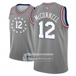 Camiseta 76ers T.j. Mcconnell Ciudad 2018-19 Gris