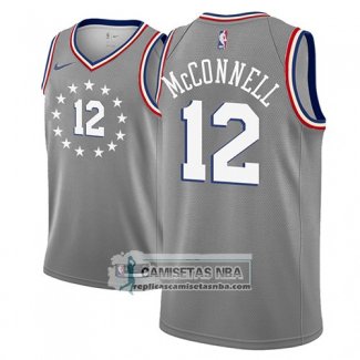 Camiseta 76ers T.j. Mcconnell Swingman Association 2017-18 Blanc