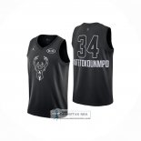 Camiseta All Star 2018 Milwaukee Bucks Giannis Antetokounmpo NO 34 Negro