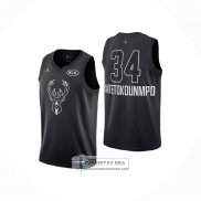 Camiseta All Star 2018 Milwaukee Bucks Giannis Antetokounmpo NO 34 Negro