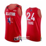 Camiseta All Star 2020 Atlanta Hawks Trae Young Autentico Rojo