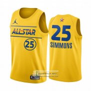 Camiseta All Star 2021 Philadelphia 76ers Ben Simmons Oro