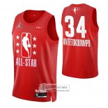 Camiseta All Star 2022 Milwaukee Bucks Giannis Antetokounmpo NO 34 Granate