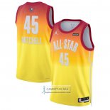 Camiseta All Star 2023 Utah Jazz Donovan Mitchell NO 45 Naranja