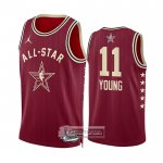 Camiseta All Star 2024 Atlanta Hawks Trae Young NO 11 Rojo