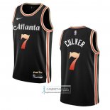 Camiseta Atlanta Hawks Jarrett Culver NO 7 Ciudad 2022-23 Negro