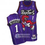 Camiseta Autentico Raptors McGrady Violeta