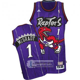 Camiseta Autentico Raptors McGrady Violeta