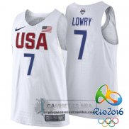 Camiseta Autentico USA 2016 Lowry Blanco