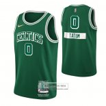 Camiseta Boston Celtics Jayson Tatum NO 0 Ciudad 2021-22 Verde