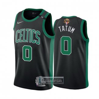 Camiseta Boston Celtics Jayson Tatum NO 0 Statement 2022 NBA Finals Negro