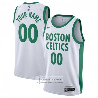 Camiseta Boston Celtics Personalizada Ciudad 2020-21 Blanco