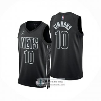 Camiseta Brooklyn Nets Ben Simmons NO 10 Statement 2025-26 Negro
