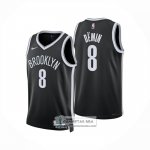 Camiseta Brooklyn Nets Egor Demin NO 8 Icon 2025-26 Negro