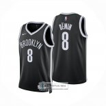Camiseta Brooklyn Nets Egor Demin NO 8 Icon 2025-26 Negro