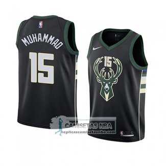 Camiseta Bucks Shabazz Muhammad Statement 2018 Negro