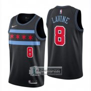 Camiseta Bulls Zach Lavine Ciudad 2018-19 Negro