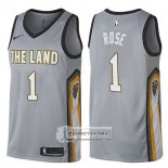 Camiseta Cavaliers Derrick Rose Ciudad 2017-18 Gris