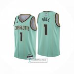 Camiseta Charlotte Hornets Lonzo Ball NO 1 Ciudad 2024-25 Verde