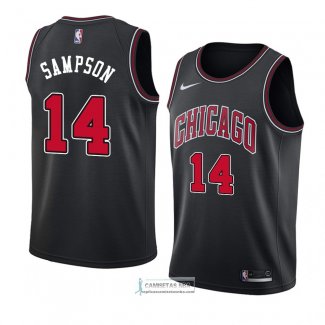 Camiseta Chicago Bulls Jakarr Sampson Statement 2018 Negro