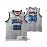 Camiseta Chicago Bulls Scottie Pippen NO 33 Mitchell & Ness 1997-98 Blanco1