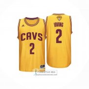 Camiseta Cleveland Cavaliers Kyrie Irving NO 2 Retro Amarillo
