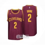 Camiseta Cleveland Cavaliers Kyrie Irving NO 2 Retro Rojo