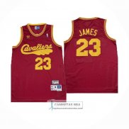 Camiseta Cleveland Cavaliers LeBron James NO 23 Mitchell & Ness Rojo