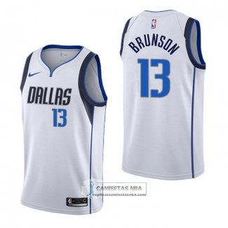 Camiseta Dallas Mavericks Jalen Brunson Association Blanco