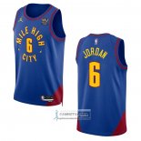 Camiseta Denver Nuggets Deandre Jordan NO 6 Statement 2022-23 Azul