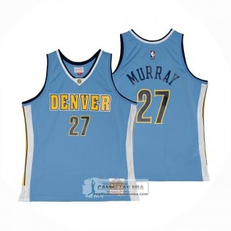 Camiseta Denver Nuggets Jamal Murray NO 27 Mitchell & Ness 2016-17 Azul