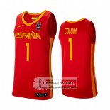 Camiseta Espana Quino Colom 2019 FIBA Baketball World Cup Rojo 0a