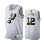Camiseta Golden Edition San Antonio Spurs Lamarcus Aldridge Blanco