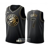 Camiseta Golden Edition Toronto Raptors Kyle Lowry Negro