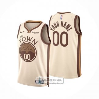 Camiseta Golden State Warriors Personalizada Ciudad 2025-26 Crema