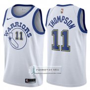 Camiseta Hardwood Warriors Klay Thompson 2017-18 Blanco