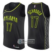 Camiseta Hawks Dennis Schroder Ciudad 2017-18 Negro