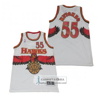 Camiseta Hawks Dikembe Mutombo Hardwood Classic 2017-18 Blanco