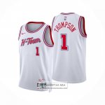 Camiseta Houston Rockets Amen Thompson NO 1 Ciudad 2025-26 Blanco