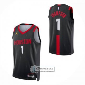 Camiseta Houston Rockets Amen Thompson NO 1 Statement 2026-27 Negro